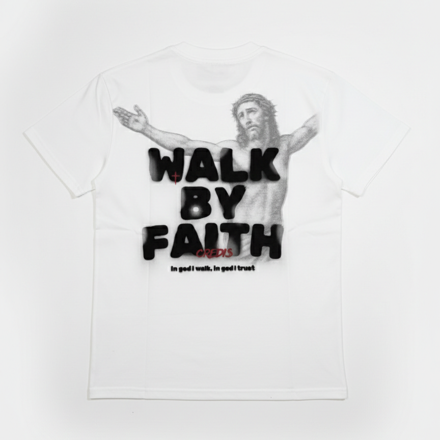 Walk by Faith T-Shirt (Weiß)