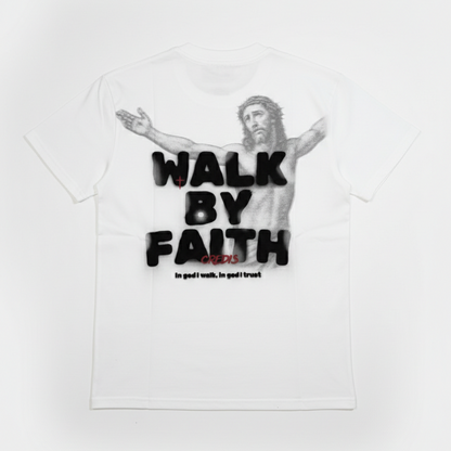 Walk by Faith T-Shirt (Weiß)