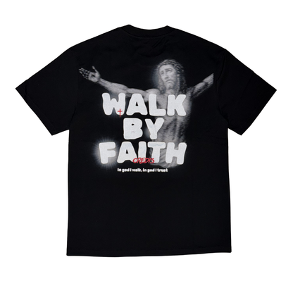 Walk by Faith T-Shirt (Schwarz)