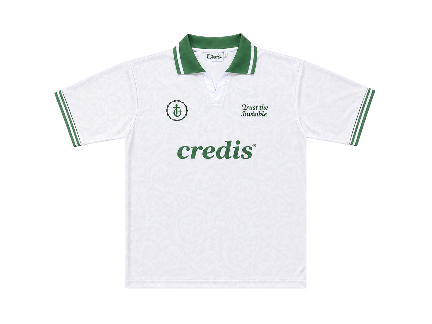 Polo Jersey (Offwhite-Grün)