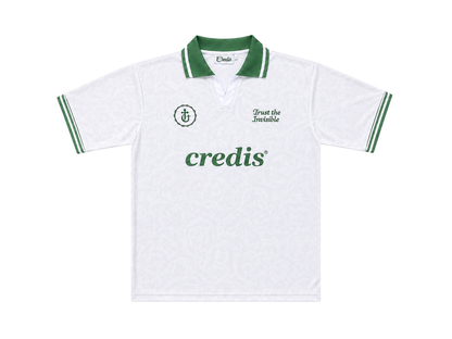 Polo Jersey (Offwhite-Grün)