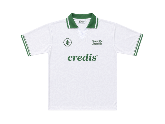 Polo Jersey (Offwhite-Grün)